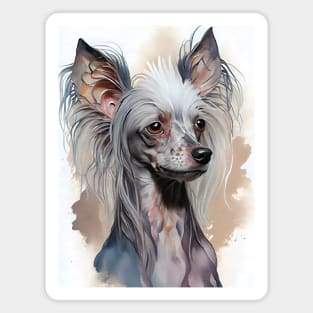 Chinese Crested Dog Portrait Magnet